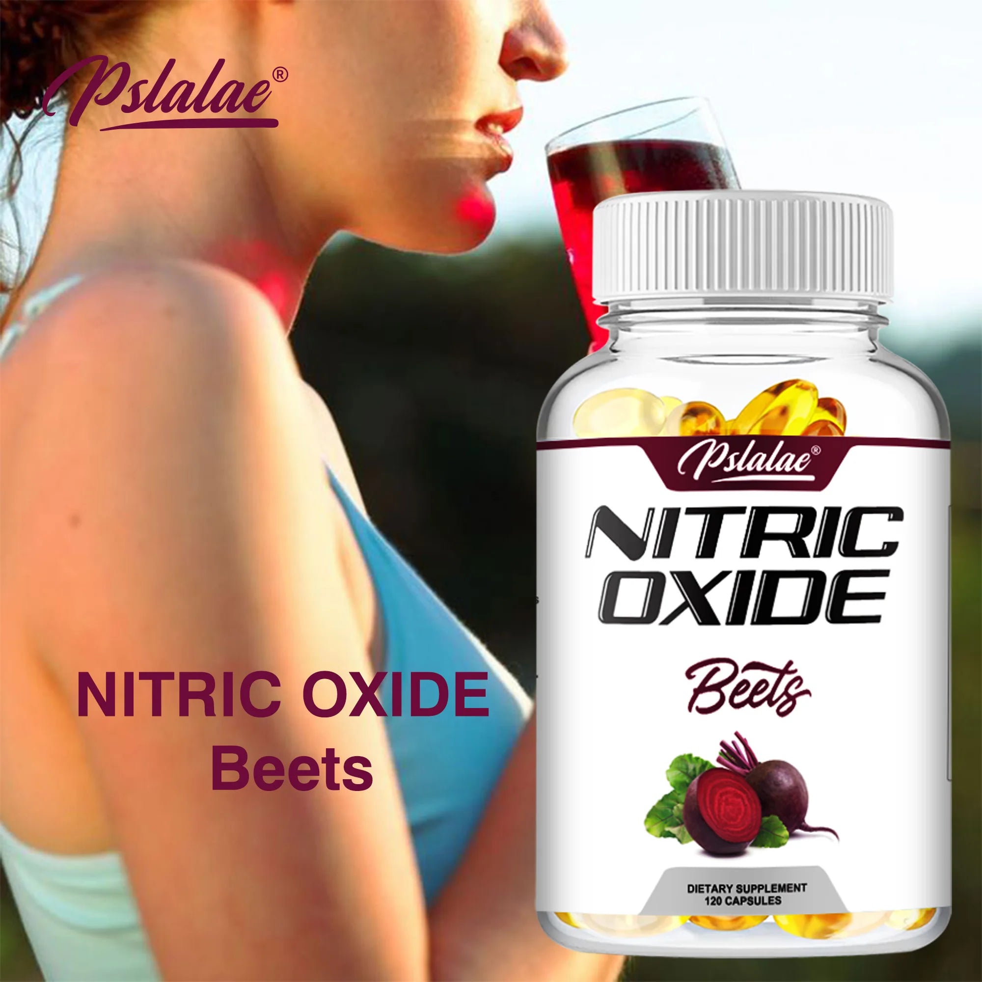 Nitric Oxide Beetroot Supplement – Natural Energy – Supports Heart Health - 120 Capsules