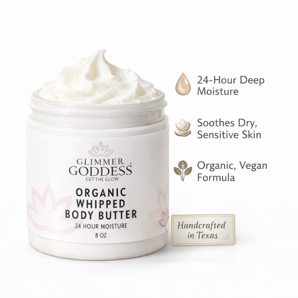 Organic Whipped Body Butter 8 oz – Ultra-Rich Moisturizer for Dry Skin & Eczema in 40+ Scents