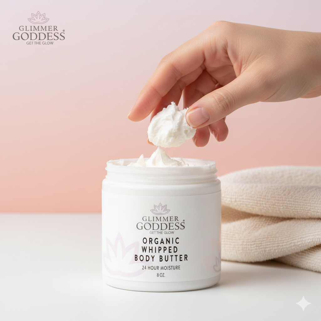 Organic Whipped Body Butter 8 oz – Ultra-Rich Moisturizer for Dry Skin & Eczema in 40+ Scents