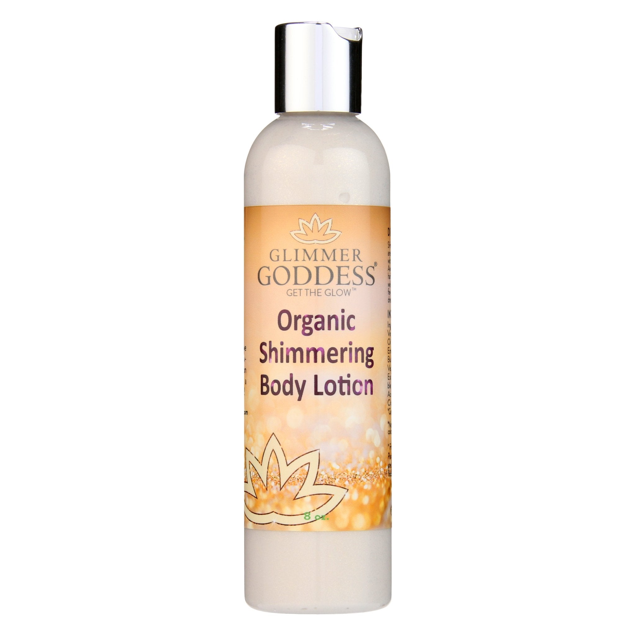 Organic Gold Shimmer Body Lotion – Sexy Level 2 & Super Level 3 Shimmer in 4 oz & 8 oz