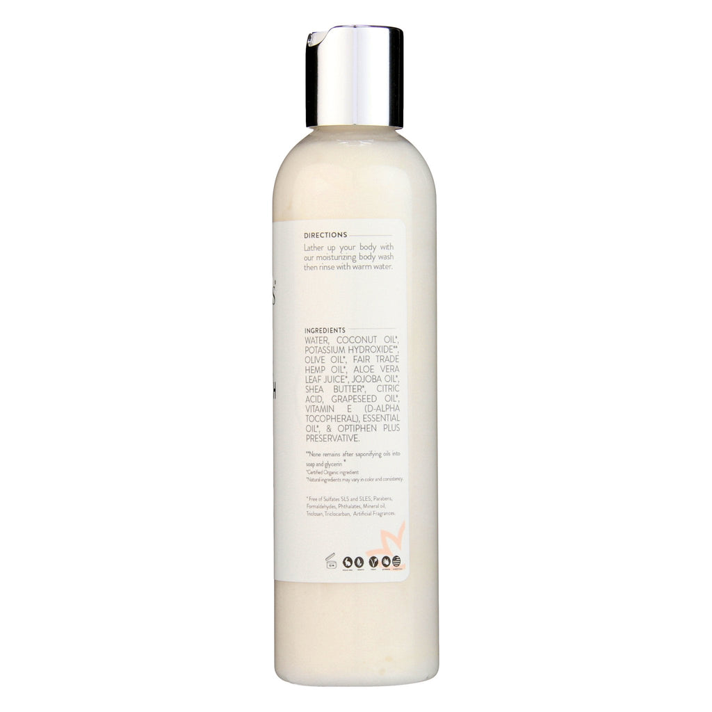 Organic Moisturizing Body Wash 8 oz – Gentle, Sulfate-Free & Vegan